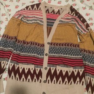 Colorful pattern cardigan